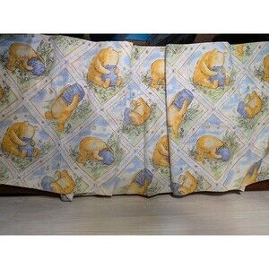 2 Vtg DISNEY Winnie the Pooh Window Valances Honey Pot 100 Acre Wood RARE Set